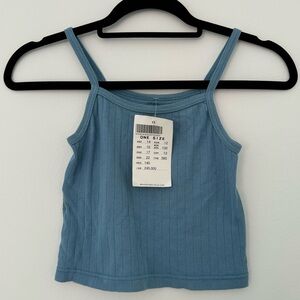 Brandy Melville Blue Crop Tank Top